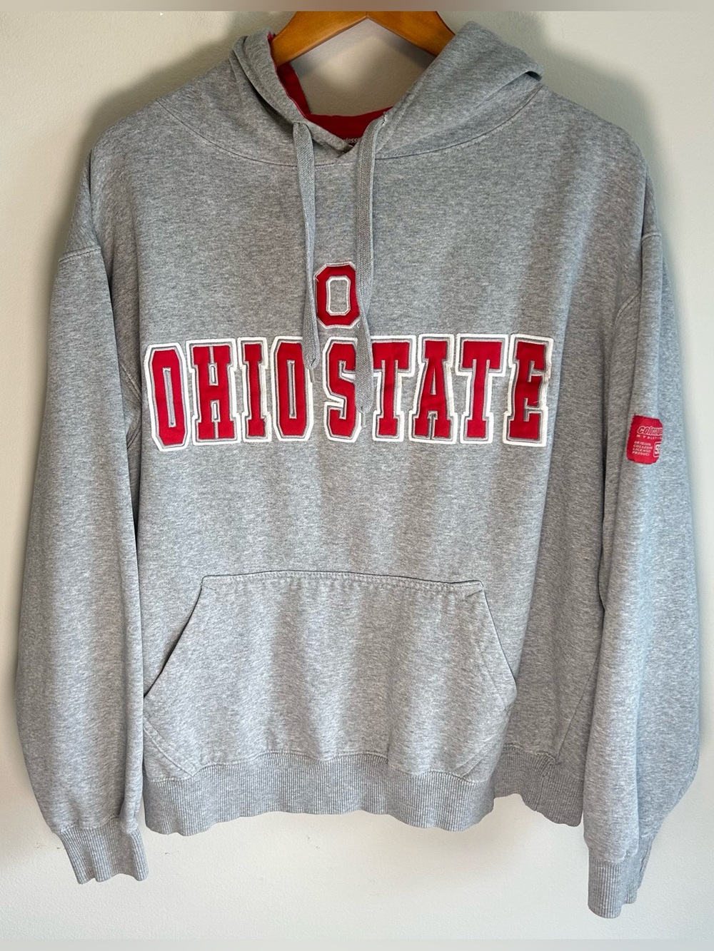 Vintage Colosseum Ohio State Buckeyes Hoodie Sweatshirt XXL Gray Y2K Embroidered
